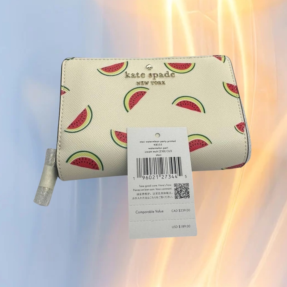 Kate Spade Staci Watermelon Bifold Wallet - NWT and Packaging - Picture 14 of 14